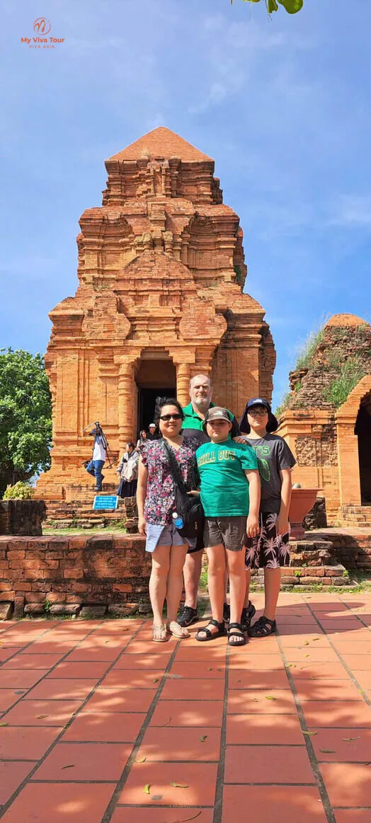 Kim Nga's family Vietnam trip at the Po Sah Inu Cham towers in Phan Thiet