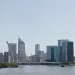 Ho Chi Minh City skyline along the Saigon River, Vietnam
