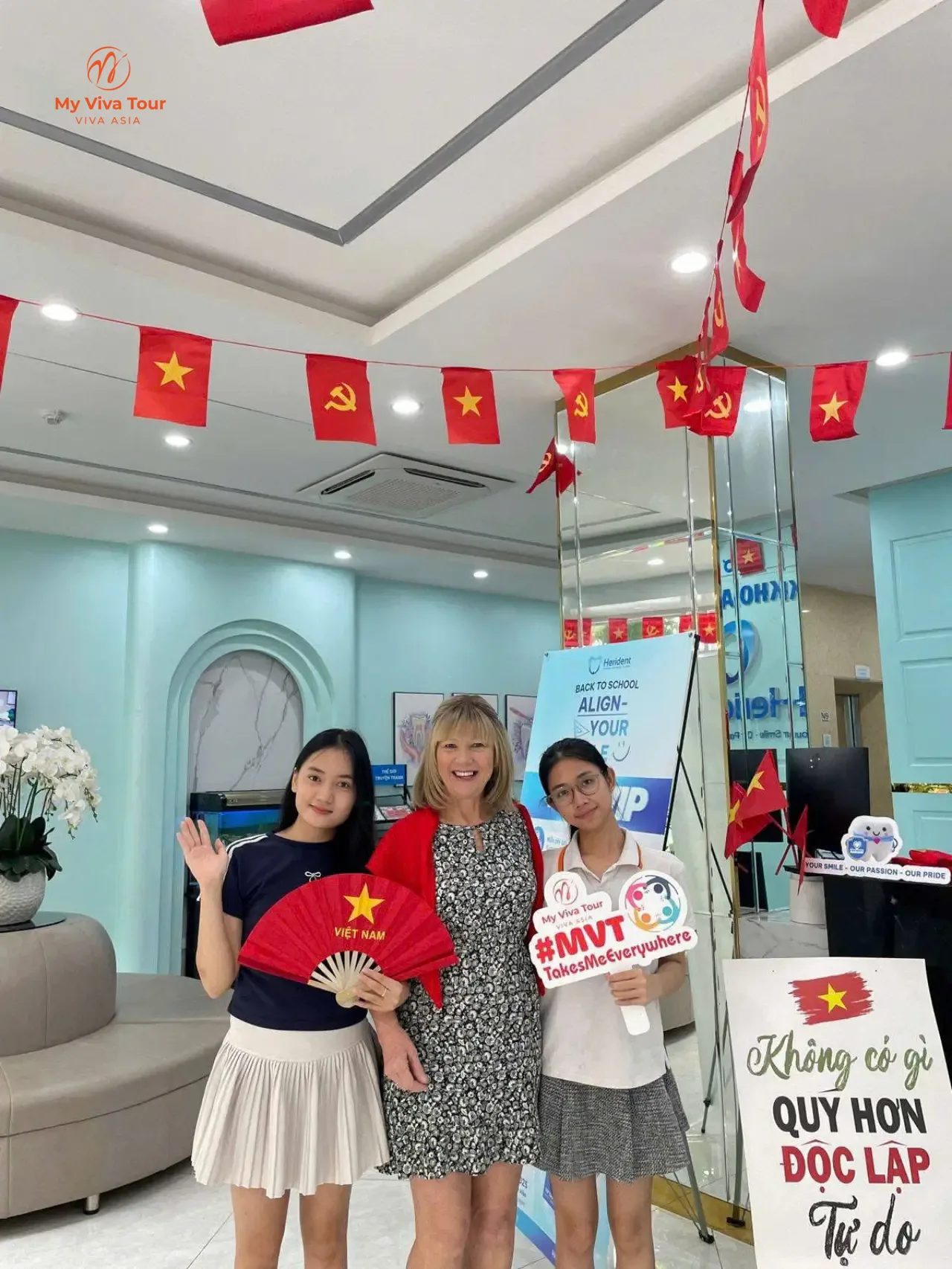 Wendy Merrington with the Vietnam Dental Travel team in Hanoi